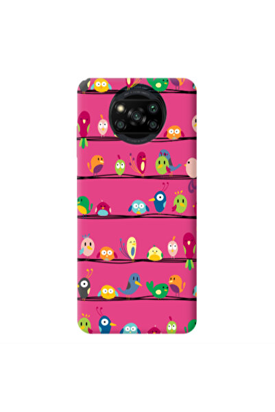 Other Xiaomi Poco X3 /X3 Pro birds Fuchsia Colored Silicone TPU Θήκη