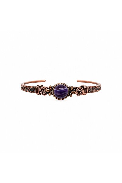 DOĞA KUTUSU Purple Agate Natural Stone, Compatible with Signs of the Zodiac: ...