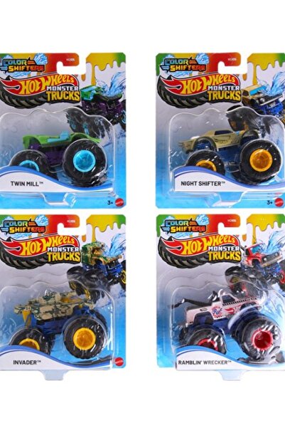 HOT WHEELS Monster Trucks Mașini cu schimbare de culoare - Mattel