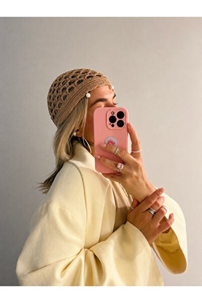 Markiz Takı Milky Brown Pearl Knitted Hairnet