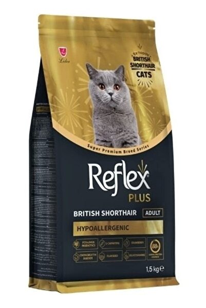 Reflex Plus British Shorthair Tavuklu ve Kızılcıklı Yetişkin Kedi Maması 1.5 kg