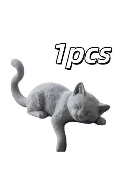Choice 1pcs 1pcs 3D Printed Lazy Cat Monitor Edge Ornament – Desktop Decor, L...