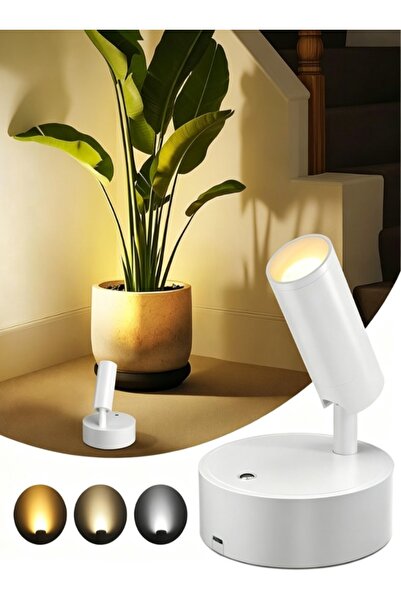 Generic Wireless 360° Rotatable LED Wall Spotlight, Battery Powered Wall Lamp...