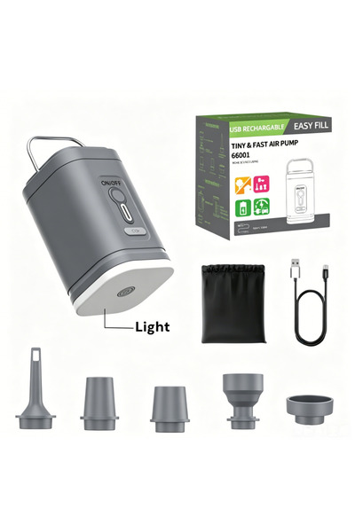 Choice grey Mini Portable Air Pump 1200mAh USB Rechargeable Wireless Inflator...