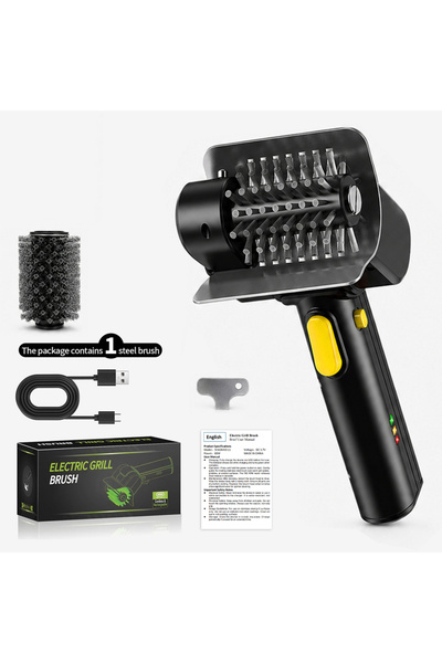 choice2 1 brush head Hippcron Rechargeable Electric Grill Brush 1100 RPM – 30...