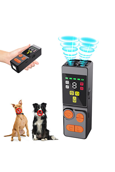 Choice black 4-Head Ultrasonic Dog Deterrent with 10 Adjustable Levels, 23-41...