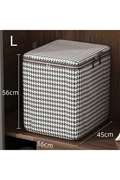 Choice1 L 56x56x45cm 1PC Houndstooth Storage Bag Large Capacity Folding Cloth...
