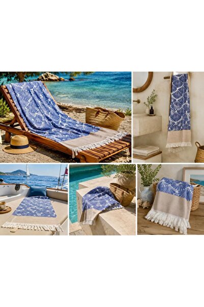 Missi Aegean Breeze Jacquard Peshtemal - Sea Shell |   100% Cotton Beach, Poo...