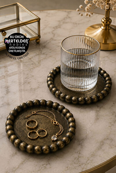 herteldenhobies Bubble Coaster - Bubble Plate Decorative Object 100% Stone Po...