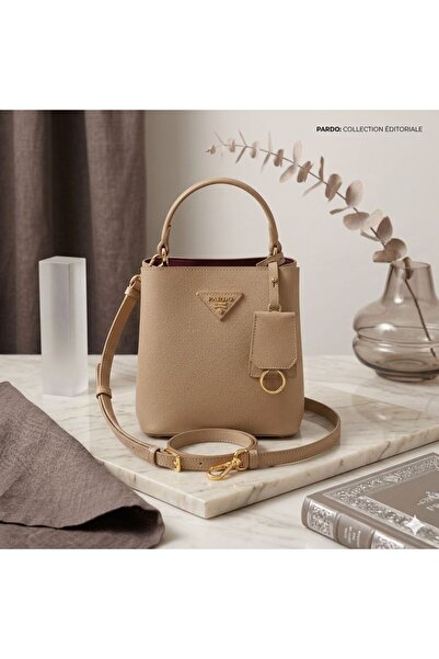 Generic TOP Choice Pardo Elegant Structured Top Handle Bucket Tote Bag with A...