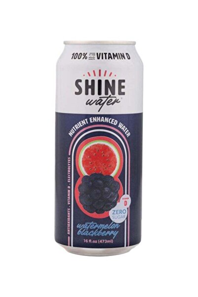 shine مشروب شاين ووتر بنكهة البطيخ والتوت الأسود مع الإلكتروليت 473 مل |   خا...