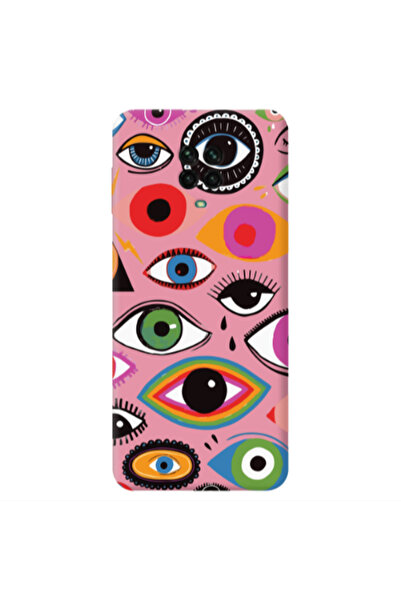 Other Xiaomi Redmi Note 9 Pro Colorful eyes Pink Colored Silicone TPU Θήκη