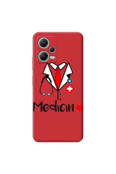 Other Xiaomi Redmi Note 12 Pro 5G Medicin Red Colored Silicone TPU Θήκη