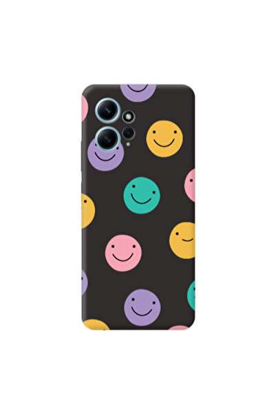 Other Xiaomi Redmi Note 12 4G Colorful smiles Black Colored Silicone TPU Θήκη