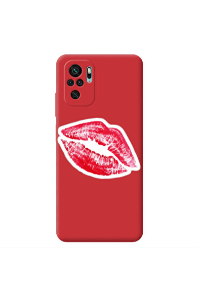 Other Xiaomi Redmi Note 10S Drooling Tongue Red Colored Silicone TPU Θήκη