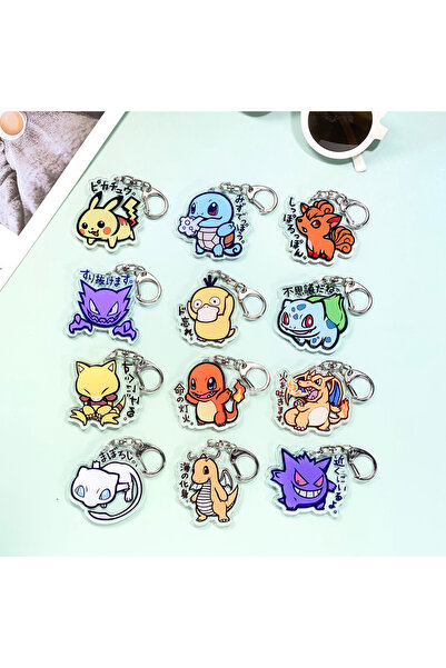 Choice 5 cm 13 1/12PCS Anime Characters Pokémon Acrylic Car Keychain Accessor...