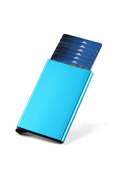 Choice3 Blue ID Credit Bank Card Holder Wallet Luxury Brand Men Women Anti Rf...