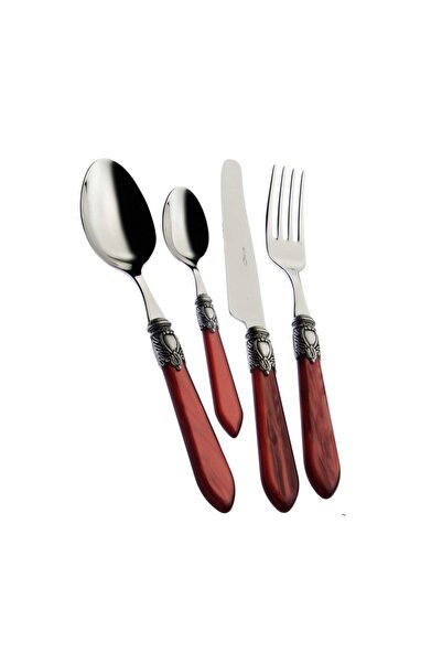 CASA BUGATTI Set de 24 de piese de tacâmuri, - Oxford Old-silver, bordo