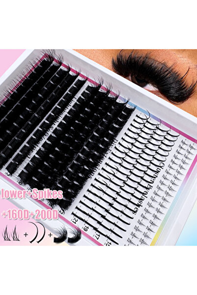 Choice1 MIX 0.07mm D ZH17 Spikes 160D200D 4 Styles Manga Lash Clusters Spike ...