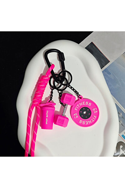 Choice7 pink Fitness Keychain for Gym Lovers Premium Gift Sports Enthusiasts ...