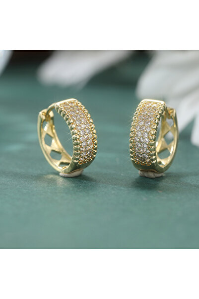 Choice A1037-1 Elegant Minimalist Synthetic Zirconia Hoop Earrings Women Smal...