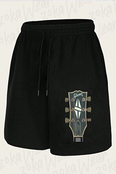 ZOKAWEAR Unisex Guitar Gibson Design Printed Shorts