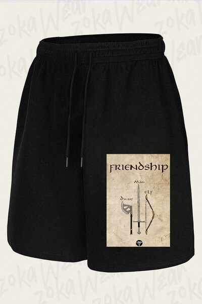 ZOKAWEAR Unisex σορτς με στάμπα Lotr Friendship Design