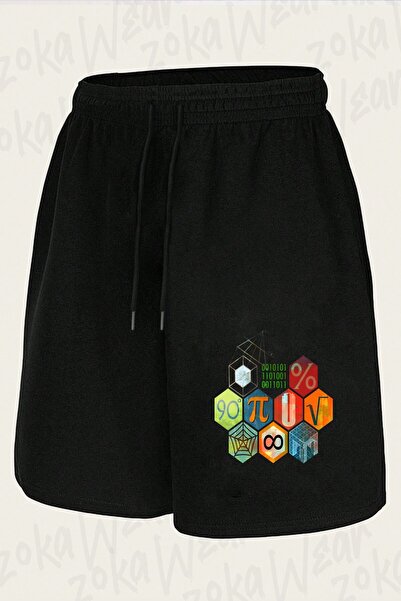 ZOKAWEAR شورت مطبوع بتصميم رياضي للجنسين