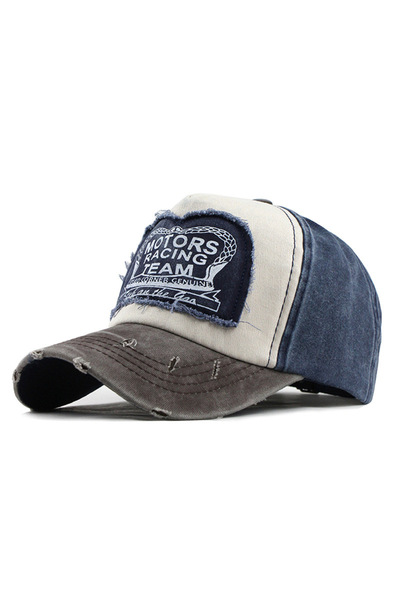 Choice4 56cm-60cm Coffee Navy Blue Unisex Washed Cotton Cap Letter Embroidery...