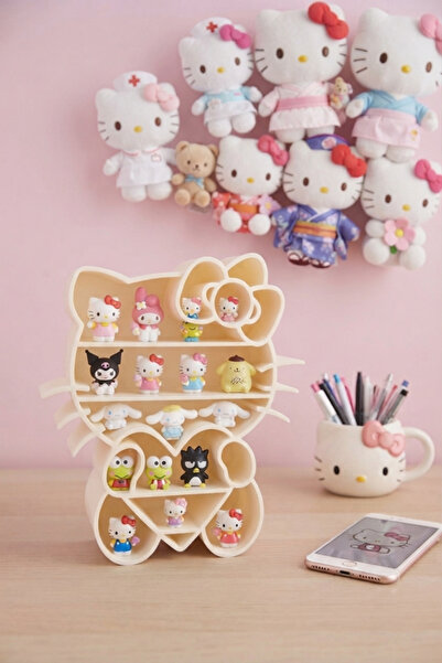 Küp Atölye Hello Kitty Masaüstü Raf Organizer Figür Düzenleyici