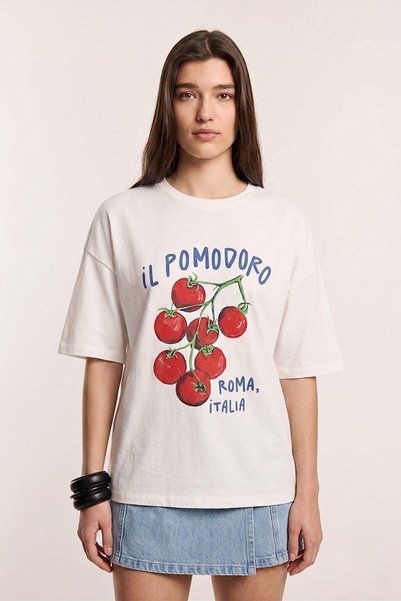 Shopping Shop Il Pomodoro T-Shirt Ecru