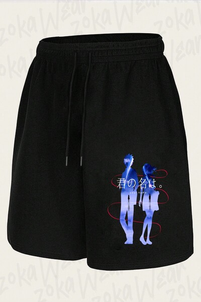 ZOKAWEAR Unisex Kimi No Na Wa Your Name Mitsuha & Taki Comet Σορτς με στάμπα