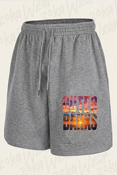 ZOKAWEAR Unisex Outer Banks Paradise On Earth Tasarım Baskılı Şort