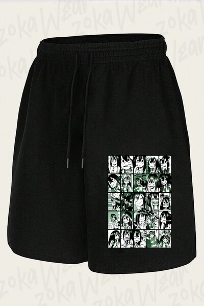 ZOKAWEAR Unisex My Hero Academia Tsuyu Asui Design Printed Shorts