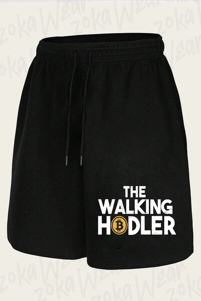 ZOKAWEAR شورت مطبوع بتصميم The Walking Hodler Bitcoin للجنسين