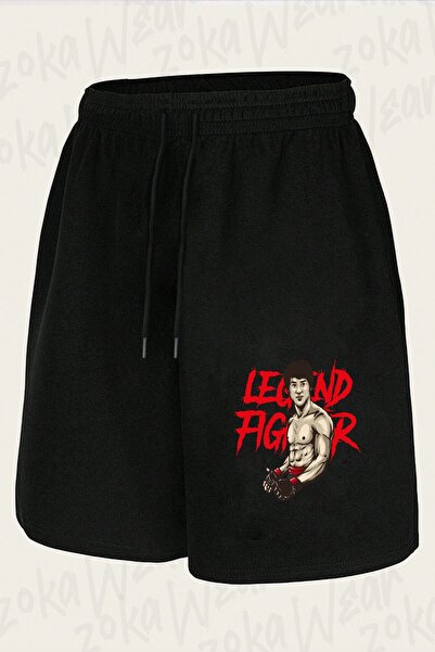 ZOKAWEAR Unisex Legendary Fighter Bruce Lee Design Printed Shorts