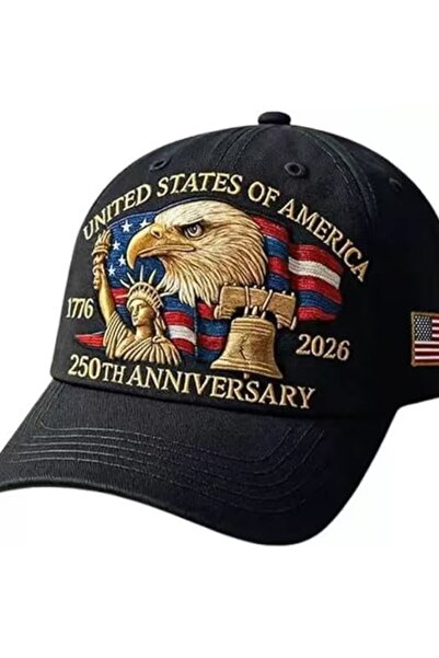 Choice4 Adjustable black 1pc Men's USA 250th Anniversary 1776-2026 Patriotic ...