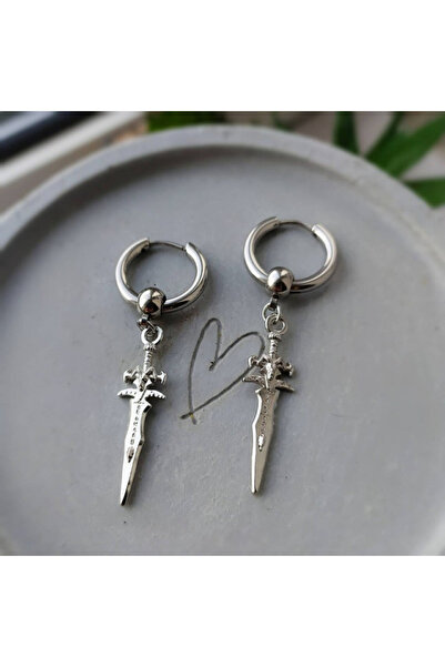 Choice WB7000-1 1PC Vintage Cross Sword Titanium Earrings Stainless Steel Str...