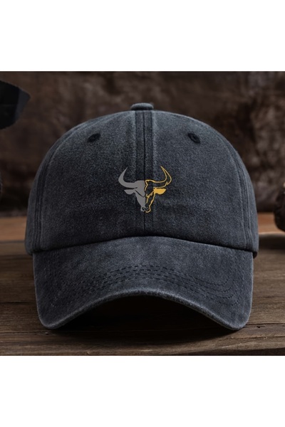 Choice6 Adjustable black Fashionable Bull Head Printed Baseball Hat Multi fun...