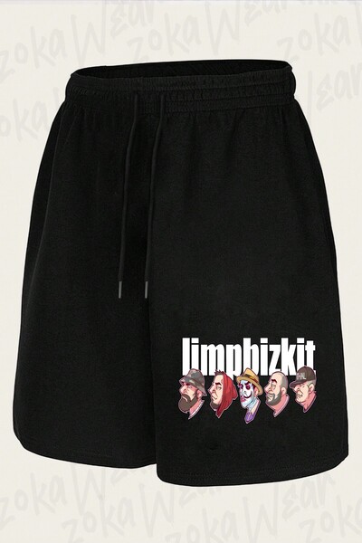 ZOKAWEAR شورت مطبوع بتصميم Limp Bizkit v15 للجنسين