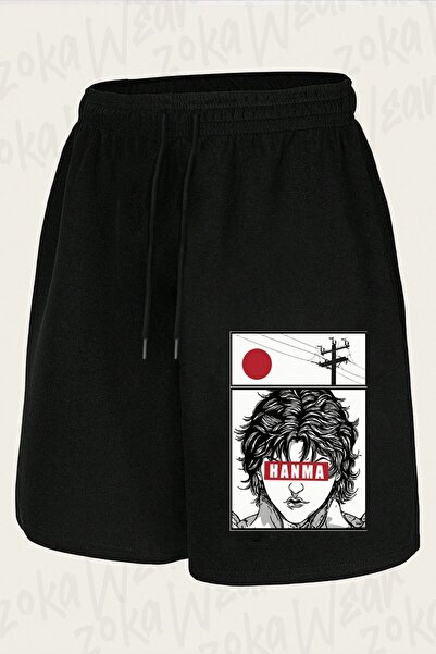 ZOKAWEAR شورت مطبوع بتصميم هانما باكي للجنسين