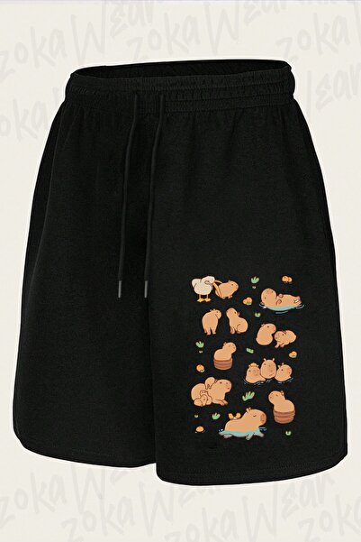 ZOKAWEAR Unisex Capybara Cute Seamless Pattern Design Printed Shorts