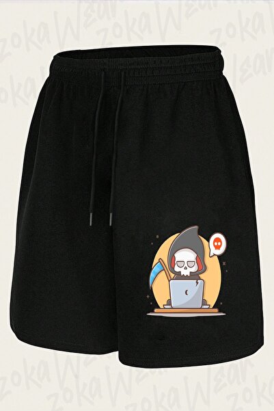 ZOKAWEAR Unisex šorts sa dizajnom lubanje za kompjuterske igre