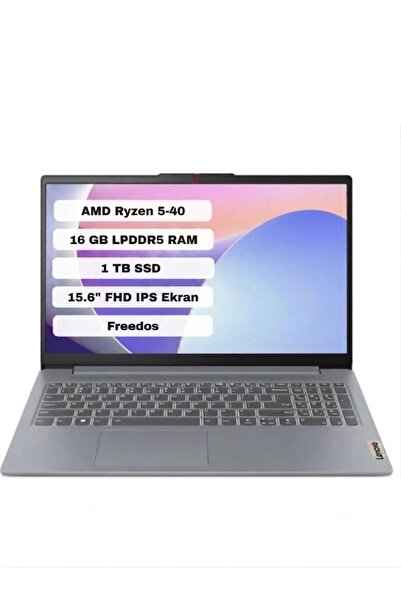 LENOVO Ideapad Slim 3 15AMN8 82XQ01H5TX Ryzen5-40 16GB 1TB SSD 15.6 FreeDos