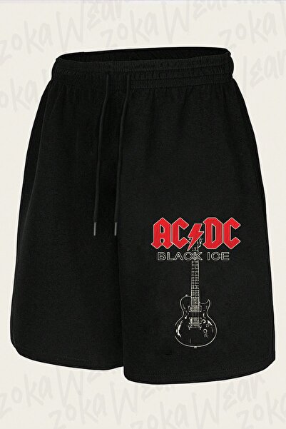 ZOKAWEAR Unisex Ac Dc Black Ice Guitar Design Printed Shorts