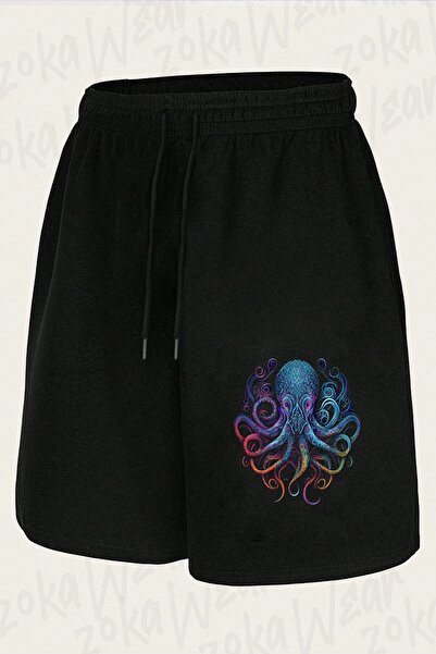 ZOKAWEAR Unisex Octopus Design Printed Shorts