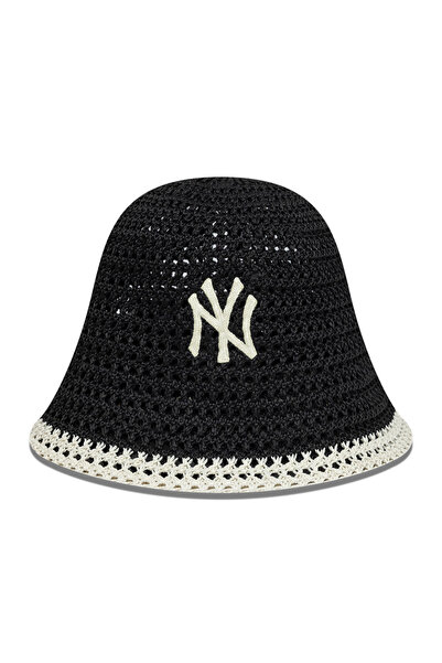 NEW ERA Wmns Knitted Bucket Neyyan Blkwhi Black Women's Hat