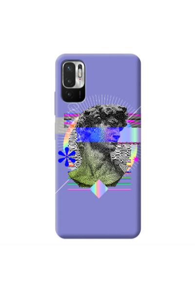 Other Xiaomi Redmi Note 10 Pro 5G Statue pixels Purple Colored Silicone TPU Θήκη
