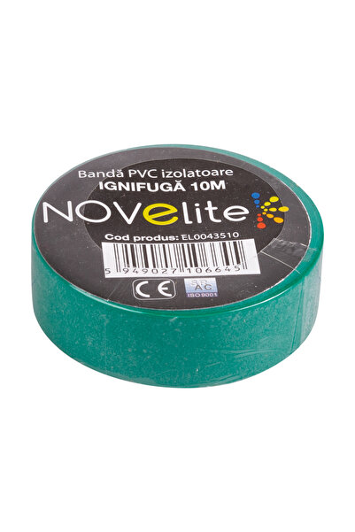NOVELITE Banda Izolatoare IGN PVC 10m Verde, NOVELITE, BANDA IZOLATOARE 10M