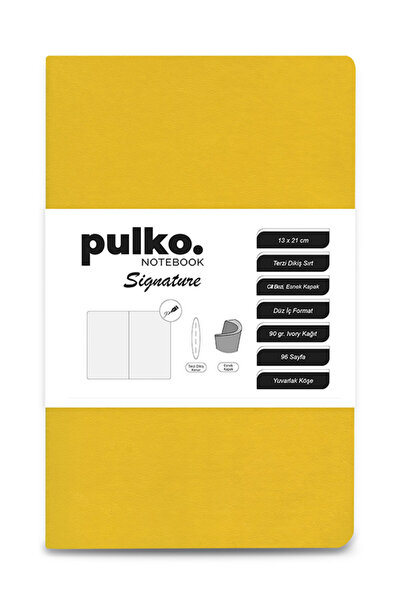 PULKO Notebook Signature Notepad, Tailor Stitching, 90Gr. Ivory, Plain, (0750...
